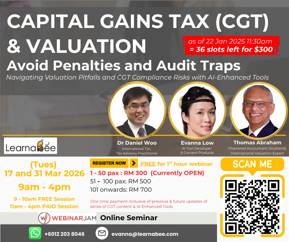 Capital Gains Tax (CGT) & Valuation : Avoid Penalties and Audit Traps